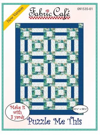 Fabric Cafe - Puzzle Me This - 3 Yard Quilt -  Donna Robertson - 44 X 58