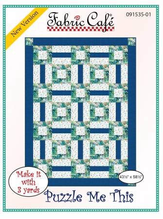 Fabric Cafe - Puzzle Me This - 3 Yard Quilt -  Donna Robertson - 44 X 58