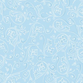 Fields O Faith - Blue Scroll - P&B Fabrics - FOFA6076-B
