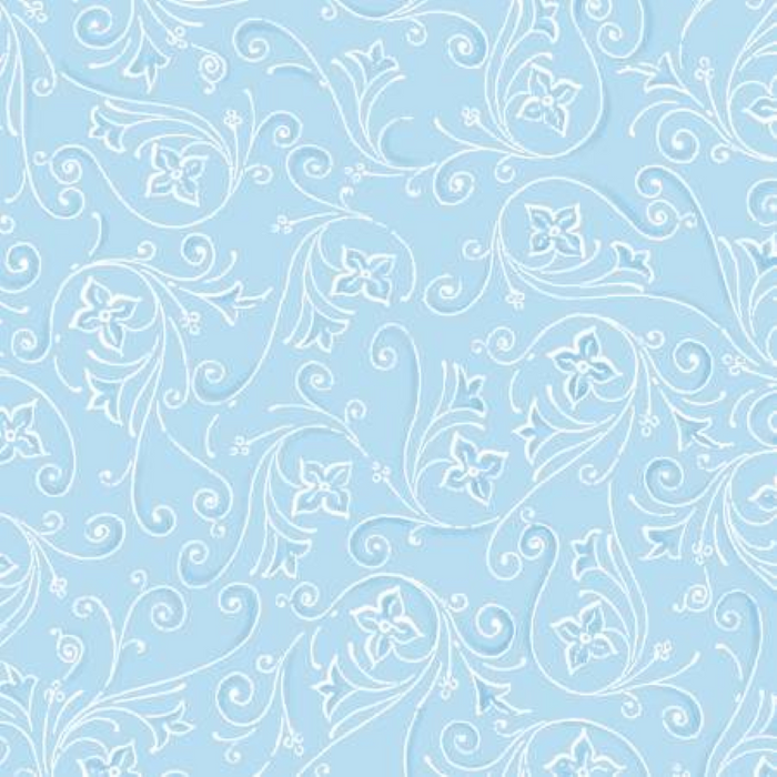 Fields O Faith - Blue Scroll - P&B Fabrics - FOFA6076-B