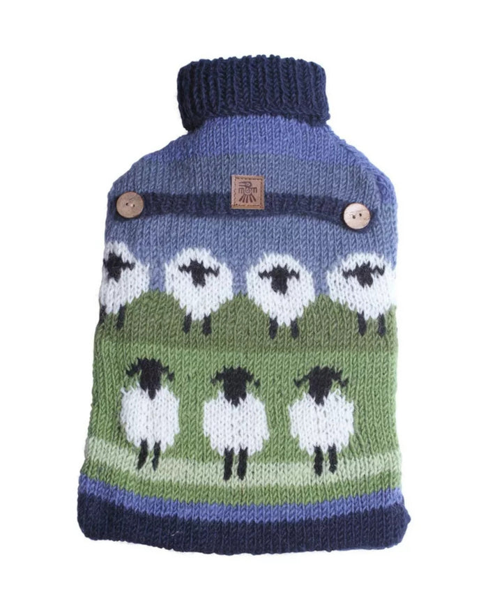 Flock of Sheep Hot Water Bottle Cover Pachamama