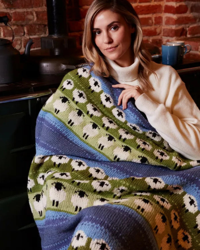 Flock of Sheep Throw Pachamama