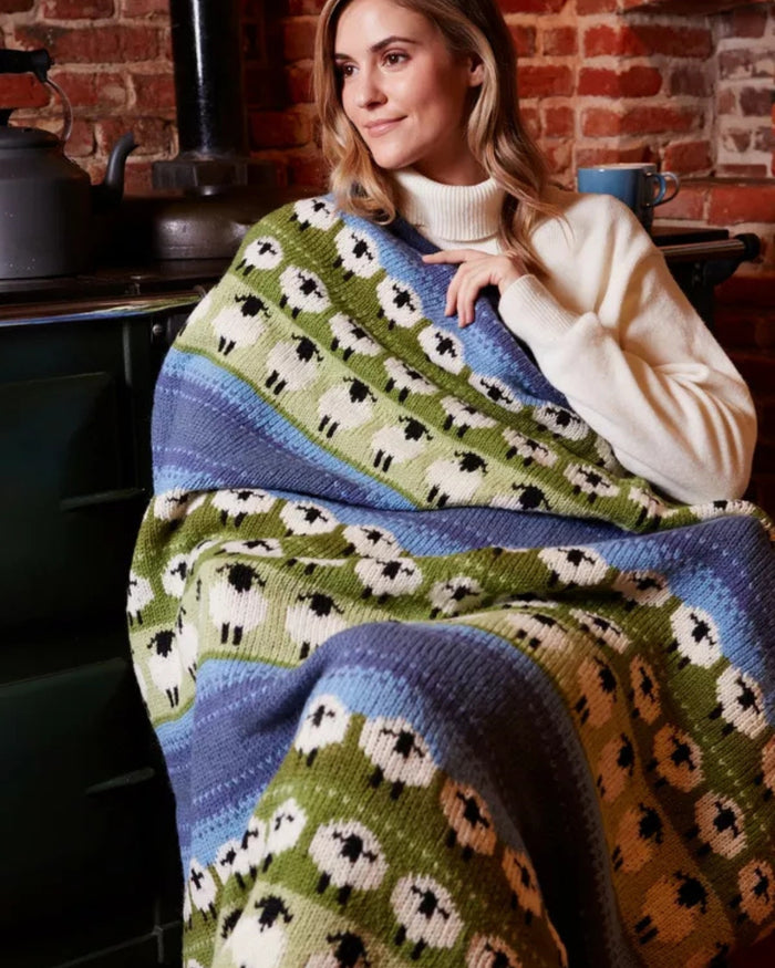Flock of Sheep Throw Pachamama