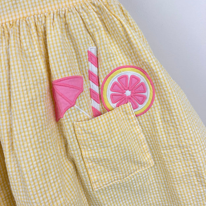 Florence Eiseman Lemonade Stand Yellow Seersucker Dress 2T