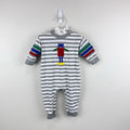 Florence Eiseman Stripe Knit Robot Longall 9 Months