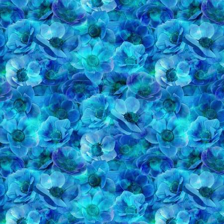 Flourish - Cobalt - Hoffman Fabrics - X5629H-17