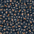 Forest Field and Stream - 31408-N - Blue Wildlife Toss - QT Fabrics