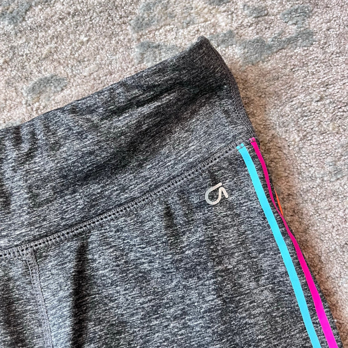 Gap Charcoal Gray GapFit Side Stripe Sport Leggings M
