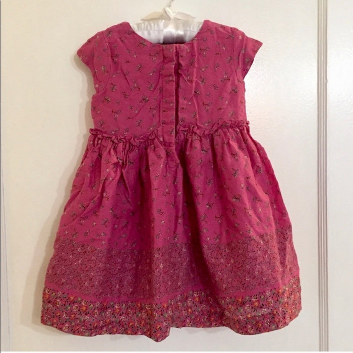 Gap Toddler Girl Pink Floral Short-Sleeve Dress 2T