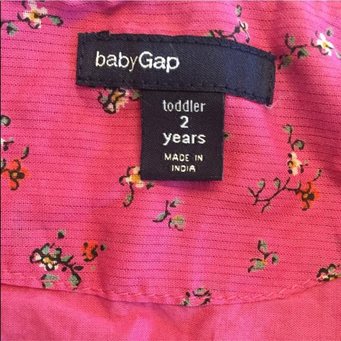 Gap Toddler Girl Pink Floral Short-Sleeve Dress 2T
