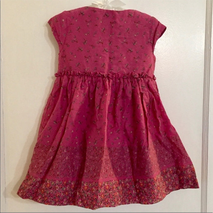 Gap Toddler Girl Pink Floral Short-Sleeve Dress 2T