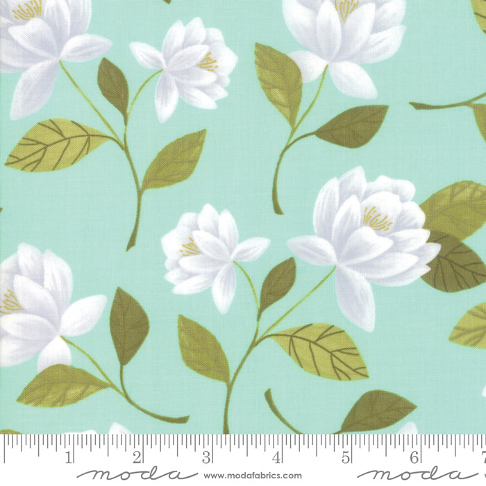 Goldenrod Raleigh - Floral Aqua - 36050 13  - Moda
