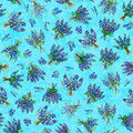 Grab Bag 31455-B - Blue Bluebonnet Bouquets - QT Fabrics
