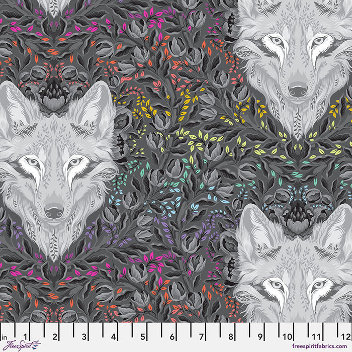 Graywork - Wolf of Pink Street - Carbon -  FreeSpirit - Tula Pink