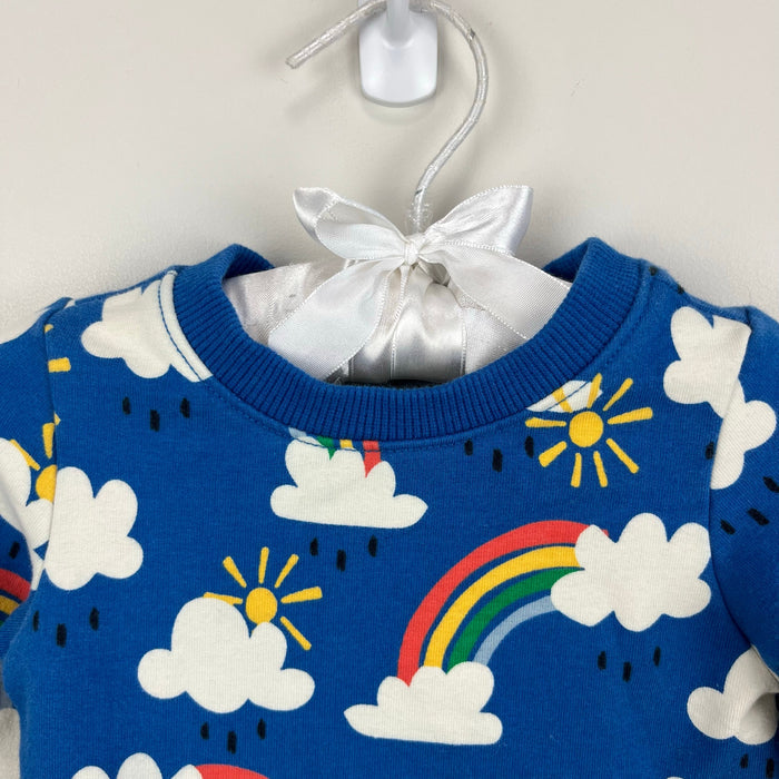 Hanna Andersson Baby Printed French Terry Dress Blue Rain or Shine 60 cm 3-6 Months