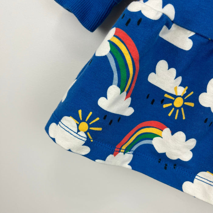 Hanna Andersson Baby Printed French Terry Dress Blue Rain or Shine 60 cm 3-6 Months