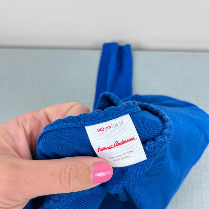 Hanna Andersson Bright Basics Pima Cotton T-Shirt Blue 140 cm 10