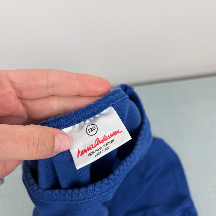 Hanna Andersson Bright Basics Tee Shirt Blue 120 cm 6-7