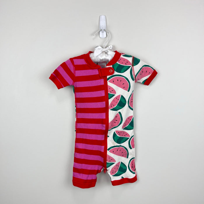 Hanna Andersson HannaJams Shortie Sleeper Watermelon Stripes 80 cm 18-24 Months