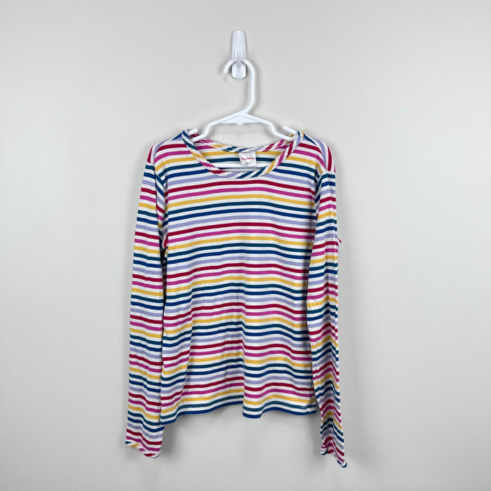 Hanna Andersson Long Sleeve Pima Cotton T-Shirt Rainbow Stripes 140 cm 10