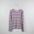 Hanna Andersson Long Sleeve Pima Cotton T-Shirt Rainbow Stripes 140 cm 10