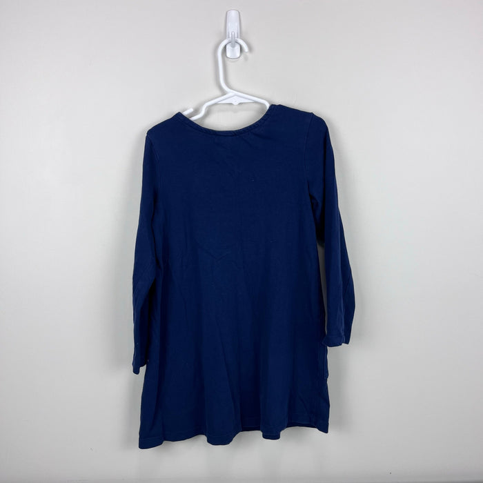 Hanna Andersson Navy Blue Dalmatian Pocket Dress 110 cm 5T
