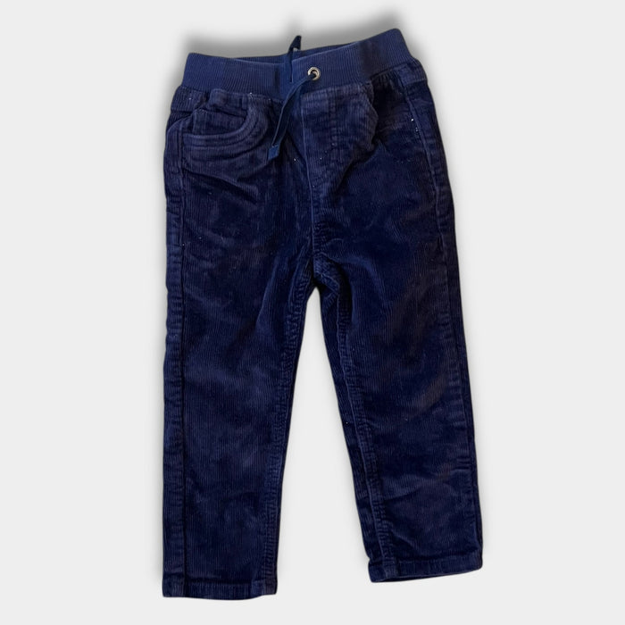 Hanna Andersson Pull-On Slim Corduroy Pants Navy 90 cm 3T