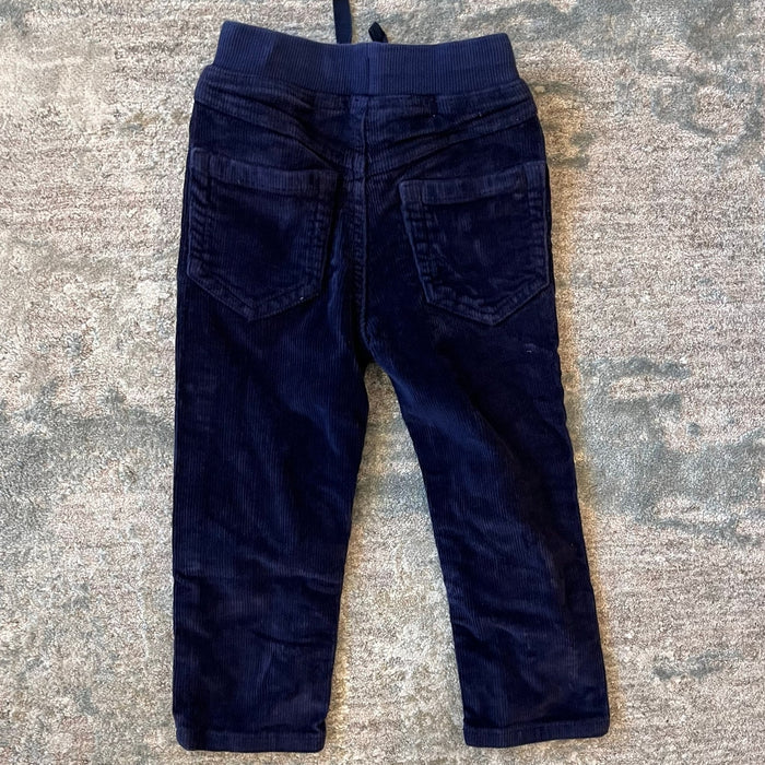 Hanna Andersson Pull-On Slim Corduroy Pants Navy 90 cm 3T