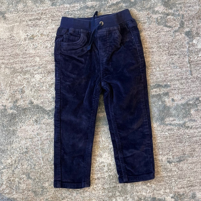 Hanna Andersson Pull-On Slim Corduroy Pants Navy 90 cm 3T