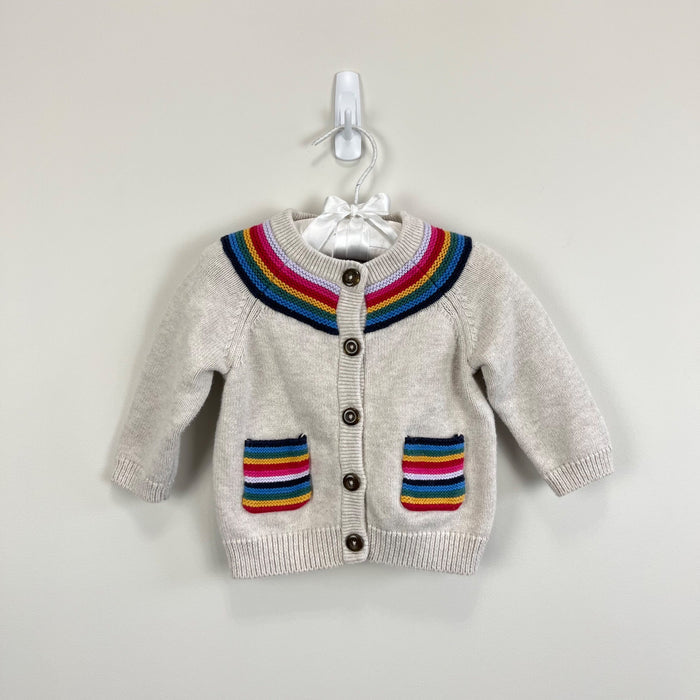 Hanna Andersson Rainbow Knitcraft Cardigan 70 cm 6-12 Months