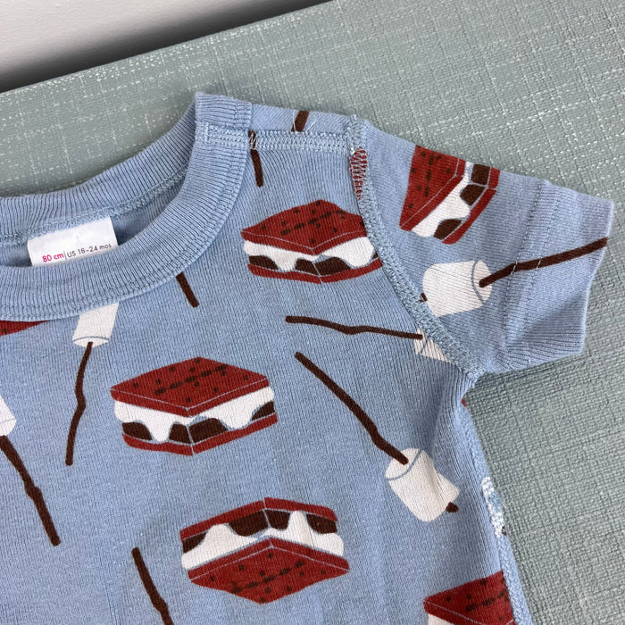 Hanna Andersson S'mores Short John Pajamas 80 cm 18-24 Months