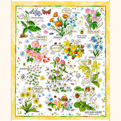 Healing Garden - 31352-X - Floral Panel - QT Fabrics