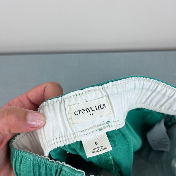 J. Crew Boys Drawstring Twill Dock Short Green 6