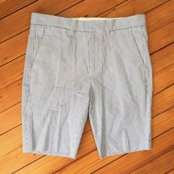 J. Crew Boys’ Ludlow Blue Seersucker Suit Short 12