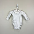 Jacadi Paris White Petal Collar Bodysuit 6 Months