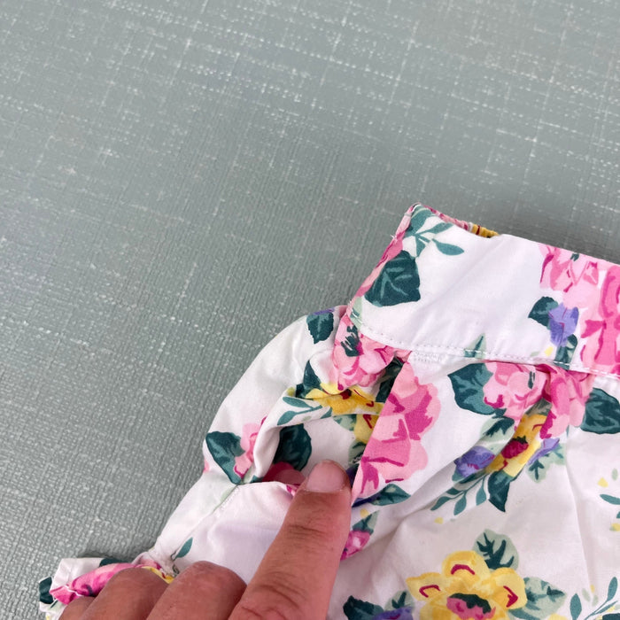 Janie and Jack Floral Ruffle Hem Shorts 6-12 Months