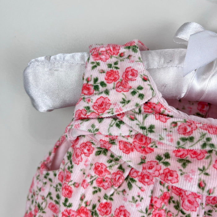 Janie and Jack Pink Floral Corduroy Dress 6-12 Months
