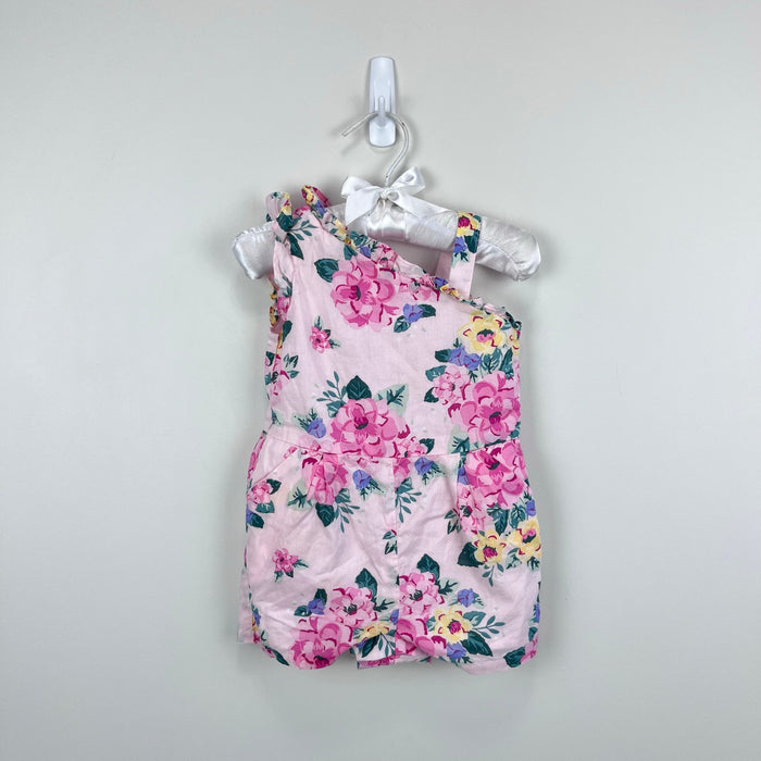 Janie and Jack Pink Floral Romper 6-12 Months