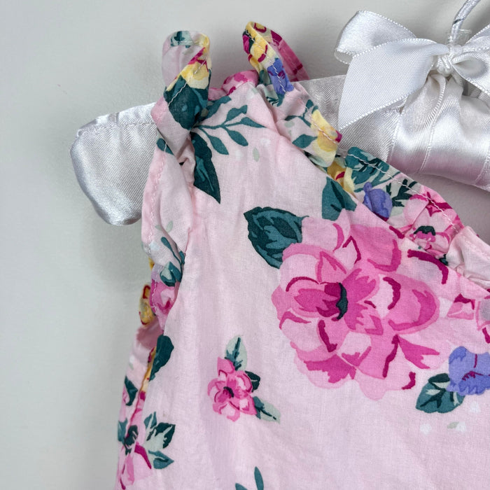 Janie and Jack Pink Floral Romper 6-12 Months