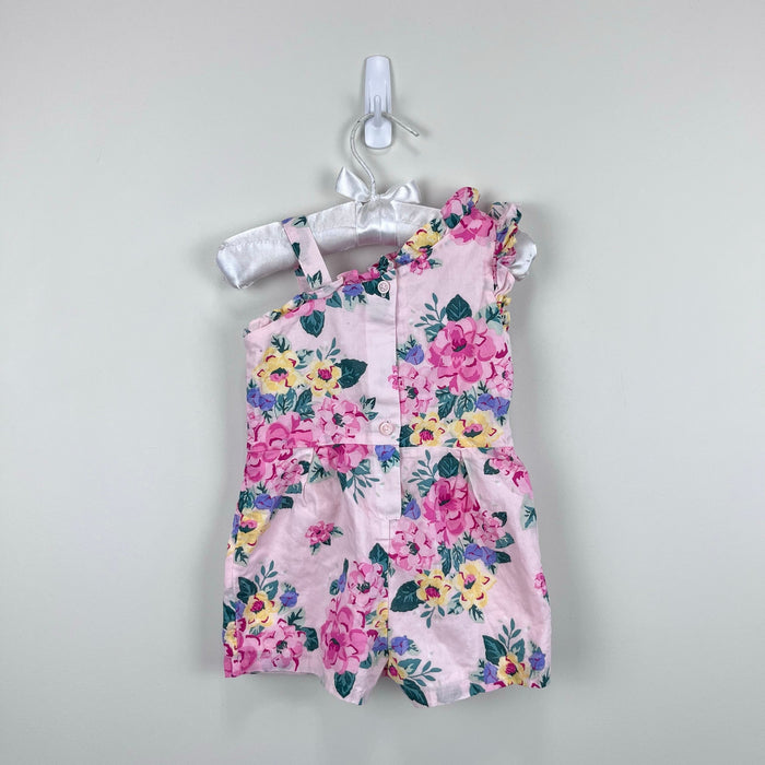 Janie and Jack Pink Floral Romper 6-12 Months