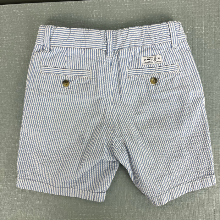 Janie and Jack Provence Blue Seersucker Short 6