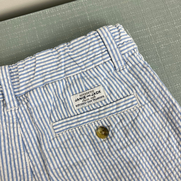 Janie and Jack Provence Blue Seersucker Short 6