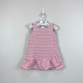 Janie and Jack Red and White Striped Ruffle Dress 18-24 Months