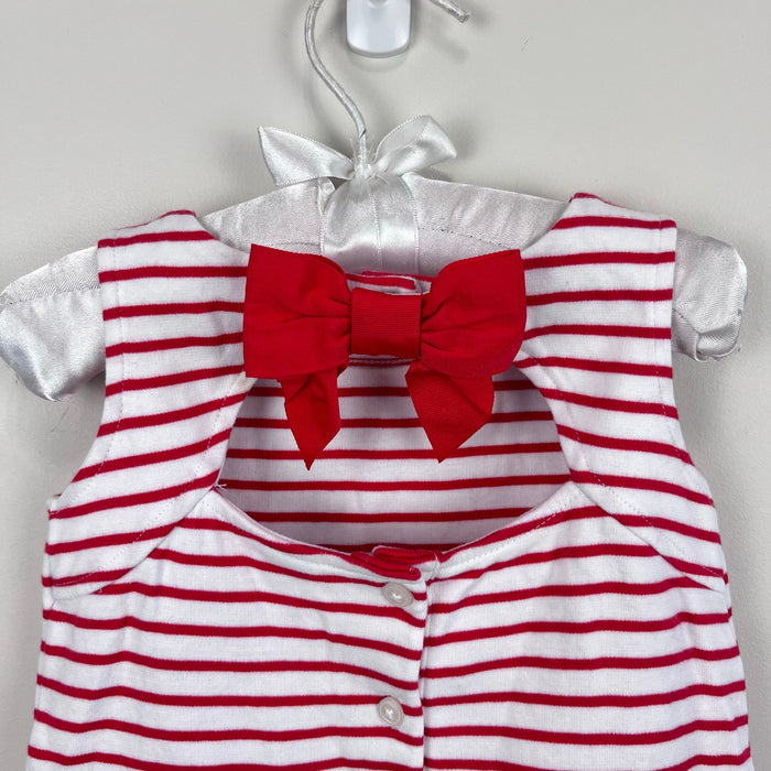 Janie and Jack Red and White Striped Ruffle Dress 18-24 Months