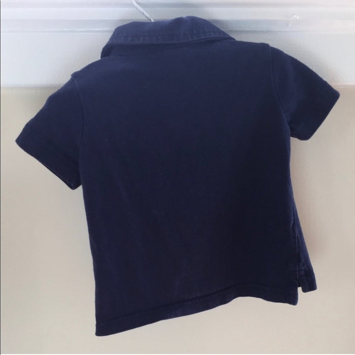 Janie & Jack Navy Blue Short-Sleeve Polo Shirt 3-6 Months