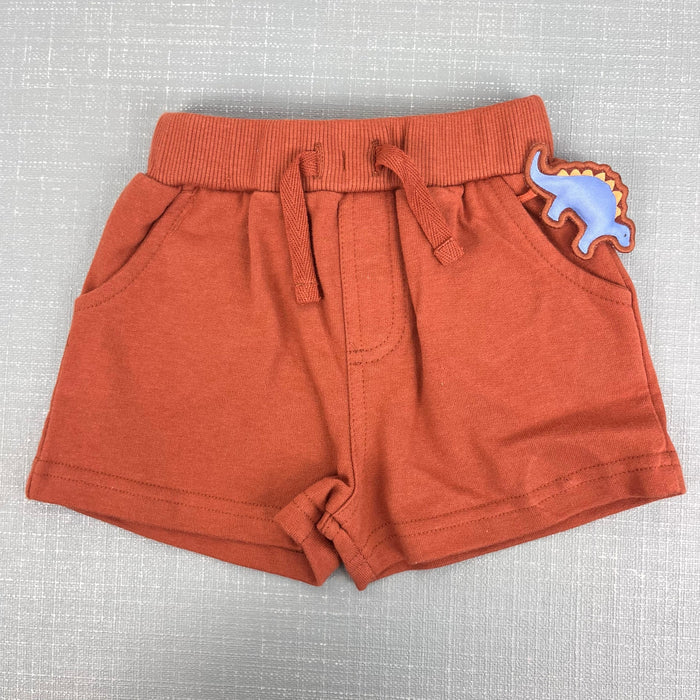 JoJo Maman Bebe Natural 2-Piece Dinosaur Puff Print T-Shirt & Short Set 3-6 Months NWT