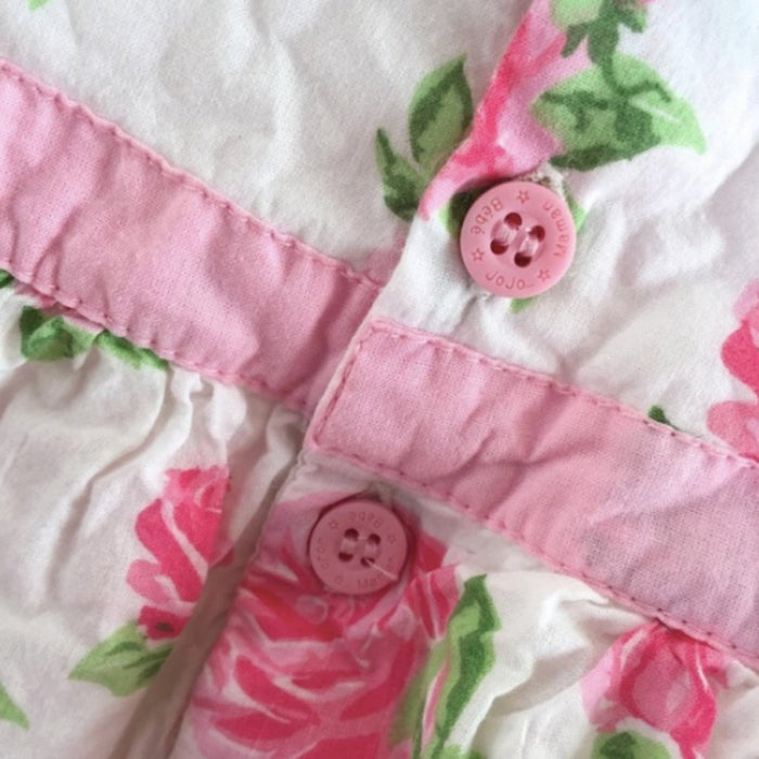 JoJo Maman Bébé Pink & White Floral Party Dress 6-12 Months