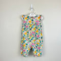 JoJo Maman Bebe Pretty Ruffle Shoulder Sunsuit Tropical Animals 12-18 Months