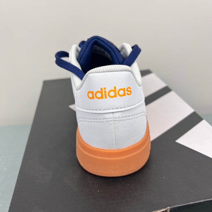 Adidas Kids' Grand Court 2.0 Sneaker White Dark Blue Gum 2 NWT