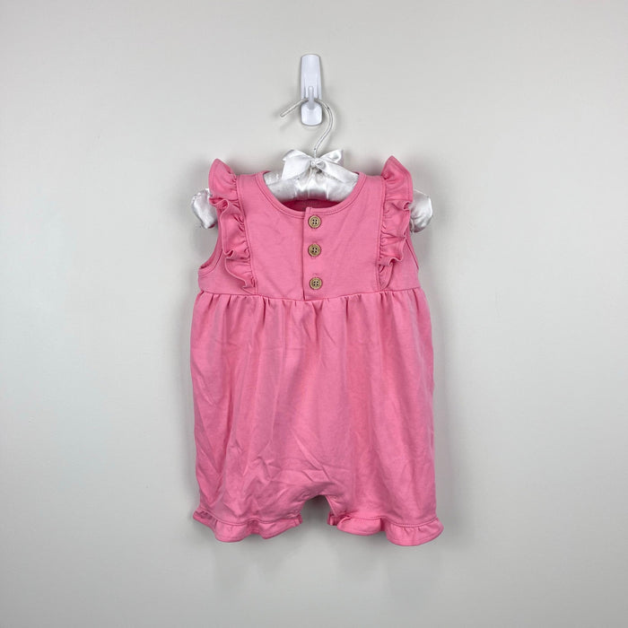 Kissy Kissy "Kissy Love" Pink Ruffle Short Playsuit Romper 12-18 Months